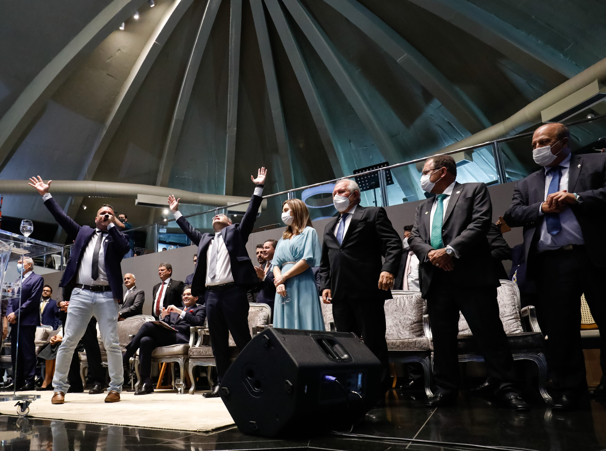 Anderson Rangel foi o cantor convidado do culto em ação de graças à posse do ministro André Mendonça