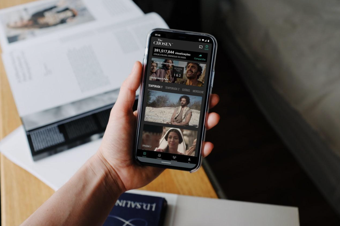 “The Chosen” aparece entre os 20 aplicativos mais baixados da Apple Store e da Play Store do Brasil