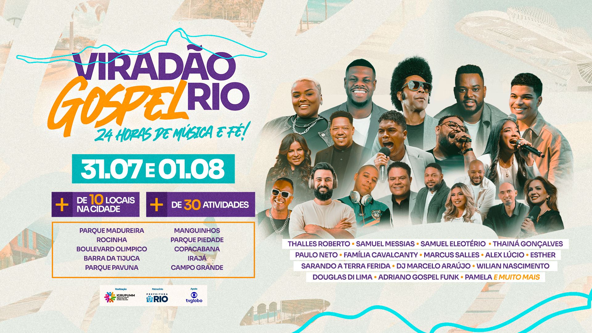 Após sucesso em 2025, Rio de Janeiro promove 2ª edição do Viradão Gospel